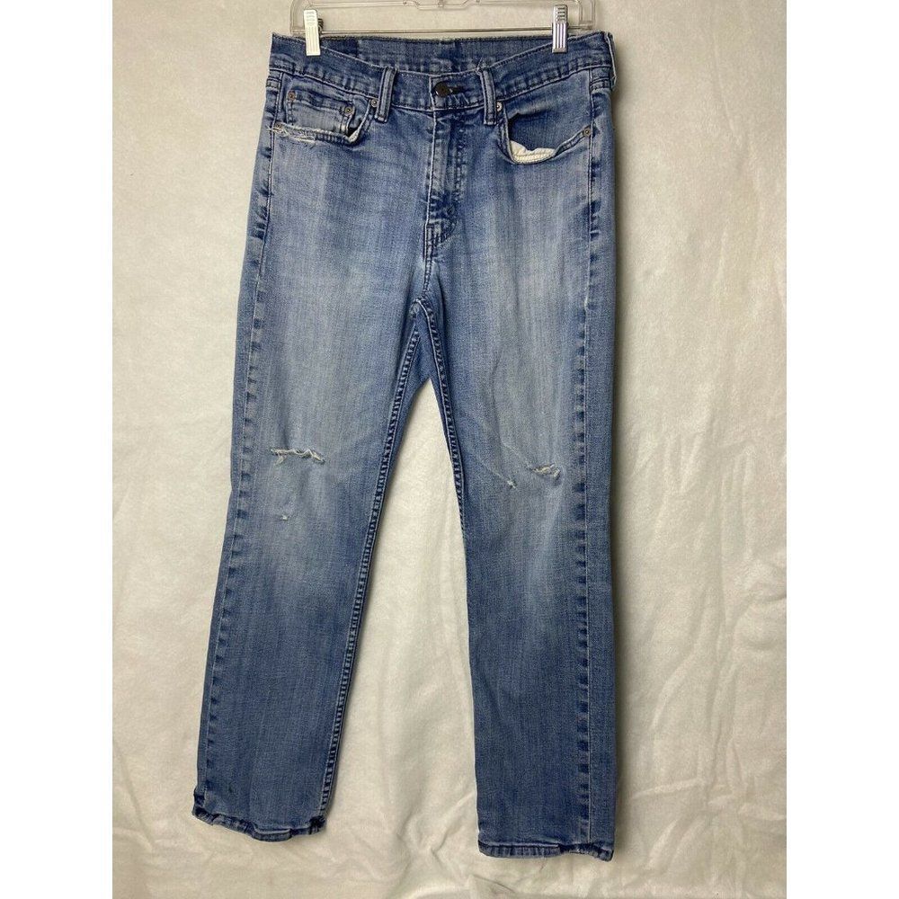 Levi Strauss & Co. Mens 514 Classic Straight Jeans Blue  Wash Size 32 x 30 (127)